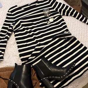 Black & White Striped Dress